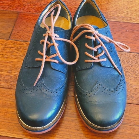 Pegabo kids oxfords in navy - US 7 - Picture 2 of 11